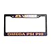Omega Psi Phi Black Plastic License Plate Frame