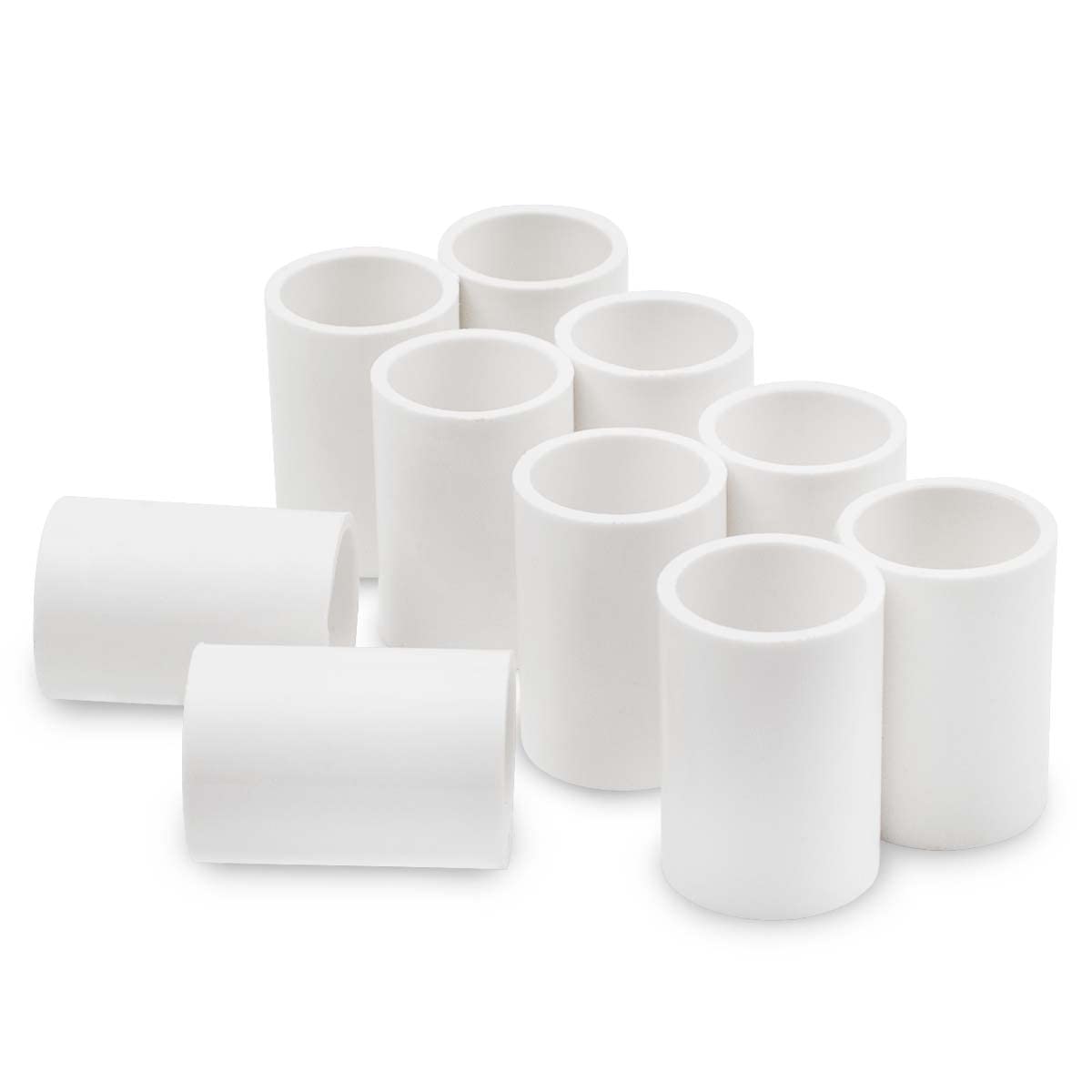 Bwintech 10 Pcs 40MM (1-1/4") Straight Slip Connector PVC-U Fitting Elbow Coupling Connector Garden Water Pipe Connection