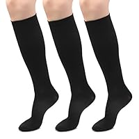 HARAVAL 3 Pairs Compression Socks for Women & Men, Running Socks, Sports Graduated Compression Socks for Basketball Athletic Nurse Medical Edema Travel Pregnancy 20-30 mmHg