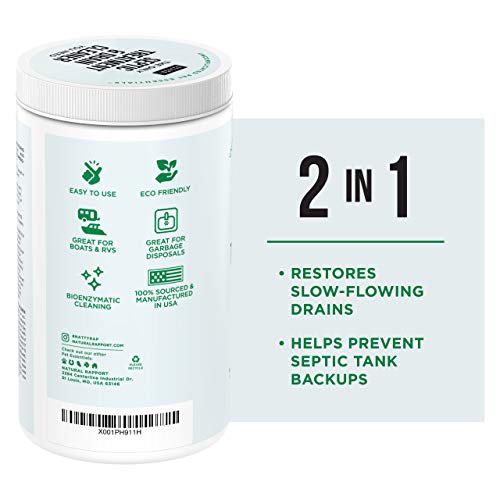Natural Rapport Septic Treatment and Drain Cleaner - The Only Septic Treatment & Drain Cleaner You Need - Drain and Septic Tank Cleaner Treatment Professional Strength Drain Cleaner for Home and RV