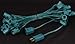 Novelty Lights, Inc. C72512-GR Commercial Grade Christmas Stringers, Candelabra Base (C7/E12), 12