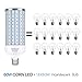500W Equivalent LED Corn Light Bulb 5500Lumen 6500k 60W Large Area Cool Daylight White Corn Bulb E26/E27 Medium Base for Indoor Outdoor Garage Warehouse Factory Workshop Barn Backyard New Upgraded