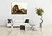 PICANOVA Majestic Lion 100 x 75 cm Premium Canvas Print on 2 cm Wooden Stretcher Frame for Bedroom and Living Room