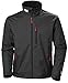 Helly Hansen Men's Crew Midlayer Fleece Lined Waterproof Windproof Rain Jacket, 990 Black, Medium