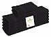 GOLD TEXTILES Cotton Bleach Proof Salon Hand Towels (24-Pack,Black,16x27 inches) Gym Hand Towel (24, Black)