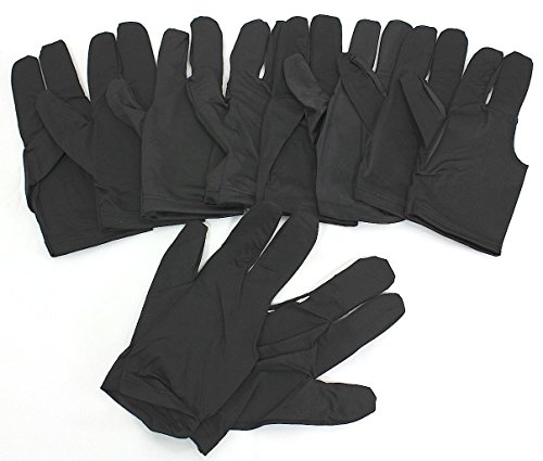 bargain house 10 Pcs Billiard Shooters 3 Finger Glove Pool Snooker Cue Glove