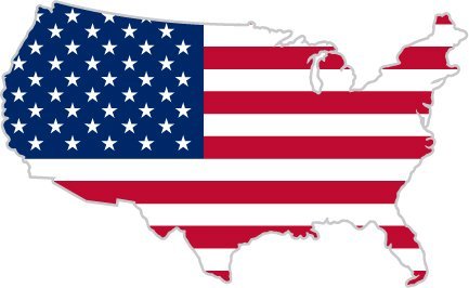 USA United States of America American map flag sticker decal 5