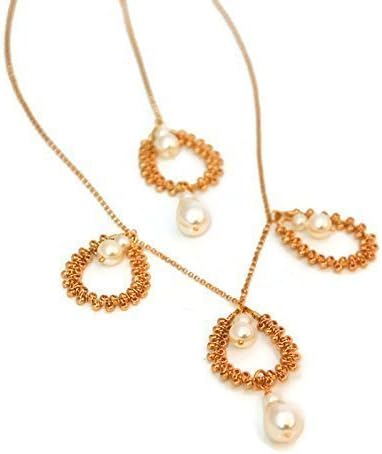 Gold Tone, Handmade, Swarovski elements Simulated Cream Pearl, Bridal Backdrop Necklace.