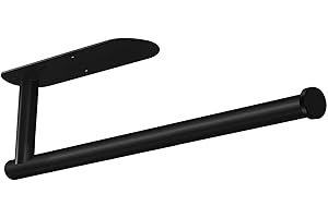 DR CATCH Paper Towel Holders-Blcak,Paper Towels Rolls - for Kitchen,Paper Bulk- Self-Adhesive Under Cabinet,Both Available in Adhesive and Screws,Stainless Steel