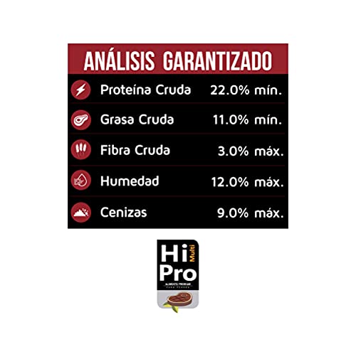 HI MULTI PRO Alimento Premium para Perro Adulto 25kg. con probióticos y Proteínas de Alto Valor biológico