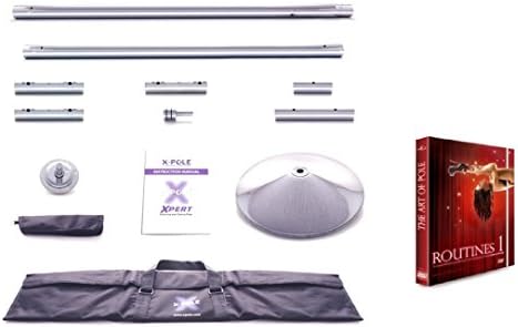 X-Pole Xpert 45mm Chrome Dance Pole with Bonus Art of Pole Routines 1 Jamilla Deville DVD