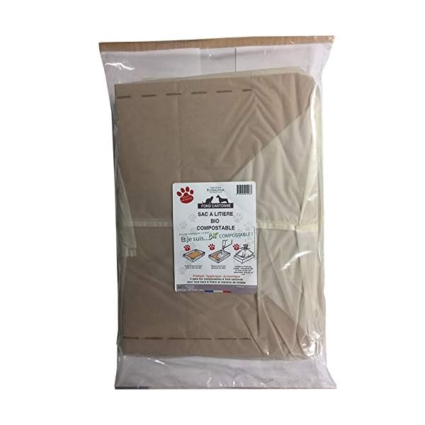 Floralpa Olisac – 4 sacchetti per lettiera Bio compostabile con fondo in cartone – Olisac