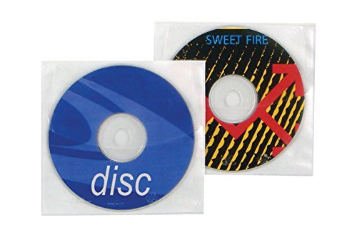 Modified Jewelpak CD/DVD Sleeve (With Pocket), 5.25" x 5", (Pack of 100)