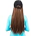 21″ Baseball Cap With Synthetic Hair Extensions Long Straight Hairpiece Wig with Adjustable Black Baseball Hat with Hairthumb 4
