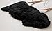 Super Area Rugs Black Sheepskin Rug Genuine Single 2x3ft Pelt Fluffy Fur Seat Cushion and Chair Cover