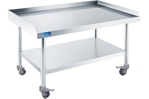EXPRESS KITCHQUIP Stainless Steel Rolling Equipment Stand with Wheels (24 x 30)