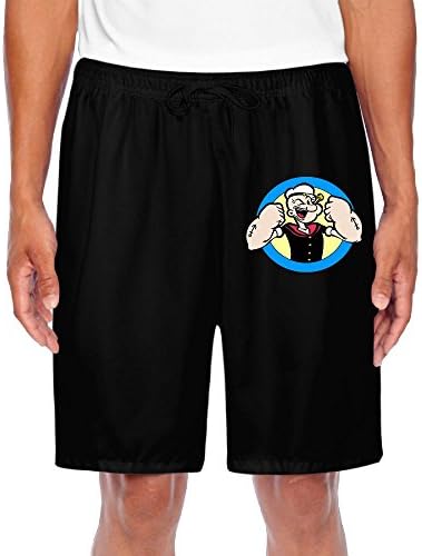 Popeye The Sailorman Shorts For Men Gym Casual Classic Fit Short Black M