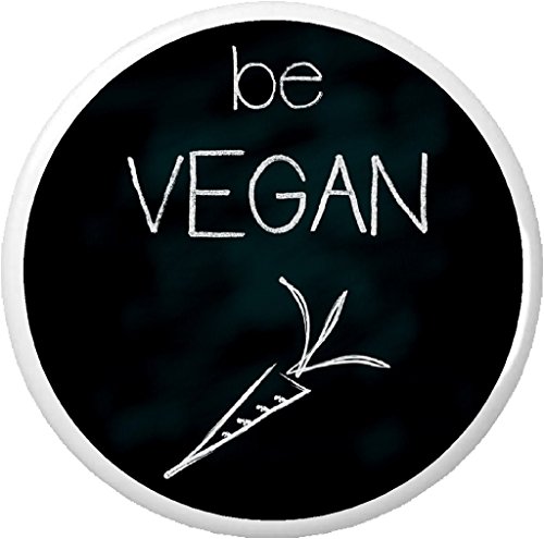 be Vegan Classy Carrot 1.25â€ Pinback Button Pin Veganism