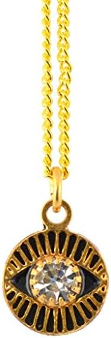 Michal Golan Small Round Evil Eye Pendant Necklace