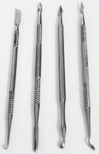 4Pc Double End Wax Carver Spatula Dental Tool Set Stainless Steel
