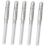 Uni-Ball Signo Broad Point Gel Impact Pen White Ink-1.0mm Value Set of 5