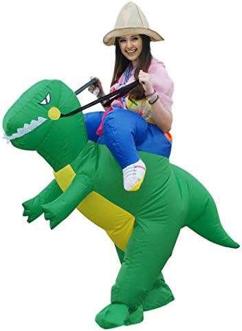 BAQARAH Inflatable Dinosaur Costume T-REX Fancy Dress Costume (Dinosaur)