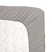 TillYou 2 Pack Fitted Crib Sheet-100% Woven Cotton Flannel(Breathable and Soft), Fit Standard Crib Mattress--White & Grey