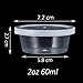 Augshy 40 Pack Small Slime Containers With Lids, Hawaiian Shaved Ice Mold Jello Shot Cups Condiment Containers Plastic Portion Cups with Lids for Salad Dressing Food Storage Containers (2 oz)