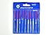 SE 73810DF 10-Piece Mini Diamond Needle File Set, 150 Grit - Assorted Shapes, 3-1/4