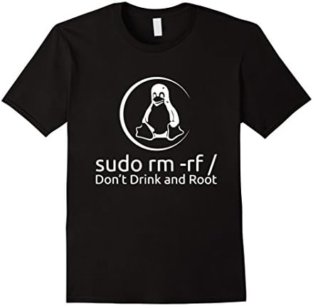 Men's Sudo rm Shirt Funny Linux System Administrator Tee 3XL Black