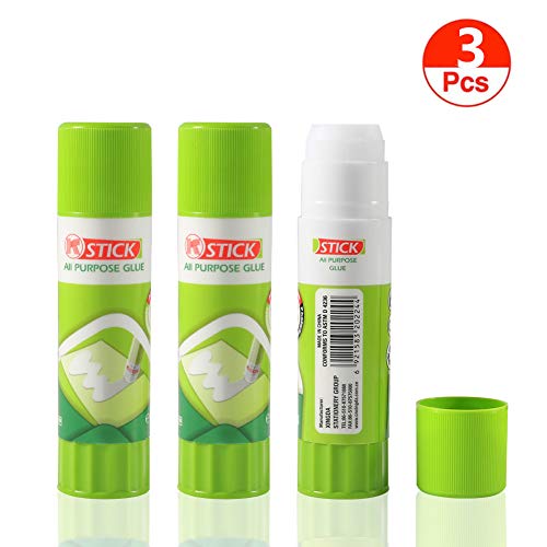 Aceirmc 3D Printer Glue Stick for Hot Bed Print Filament PLA ABS PET PETG Washable Anti-Tilt Non-Toxic(Pack of 3) - Thumbnail 5