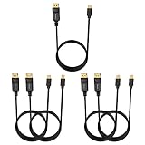 Moread Mini DisplayPort to DisplayPort Cable, 6 Feet, 5 Pack, Gold-Plated Thunderbolt to DisplayPort (Mini DP to DP) Display Cable 4K Resolution Ready - Black