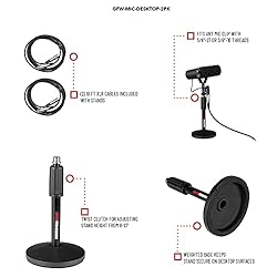 Gator Frameworks (2) Pack of Desktop Mic Stands