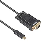 USB-C to VGA 6 Feet Cable, Benfei Thunderbolt 3 (USB Type C) to VGA Adapter Male to Female Gold-Plated Cord Compatible for Apple New MacBook [2018,2017,2016]