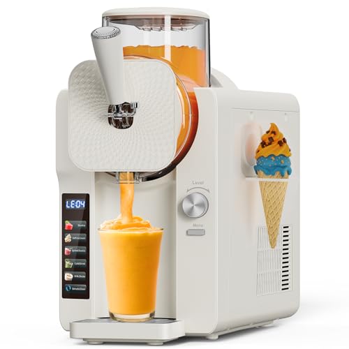 5-IN-1 Ice Cream & Slushie Maker Machine with LCD Display - 2L Large Capacity, Self-Cleaning, 12 Texture Levels for Soft Serve, Cocktails, Milkshakes, Home Party Bar (65dB Quiet)