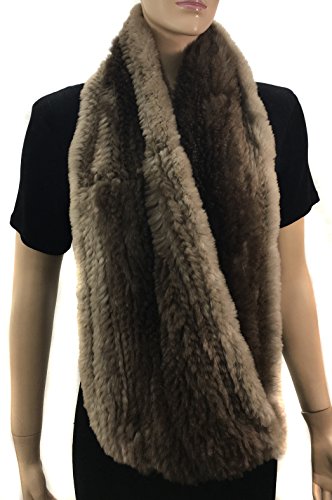 HIMA 100% Beaver Fur Infinity Scarf/Neck Warmer (Infinity Scarf)