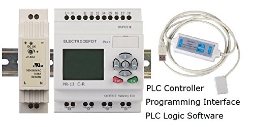 Programmable Logic Controller Kit Mini PLC, Automation w Software & USB Interface UL IEC