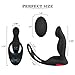 VELENTIME 3 in 1 Remote Controlled Vibrating Prostate Massager Vibrator with Cock Ring and Ball Loop 9 Speeds G Spot Vibrator Waterproof Anal Sex Toy for Men Women and Couples