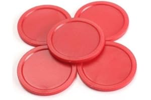 BWESOO 5Pcs Red Mini Air Hockey Table Pucks 50mm Puck Table New 2-inch Convenient and Attractive Air Hockey Arcade and Table Games