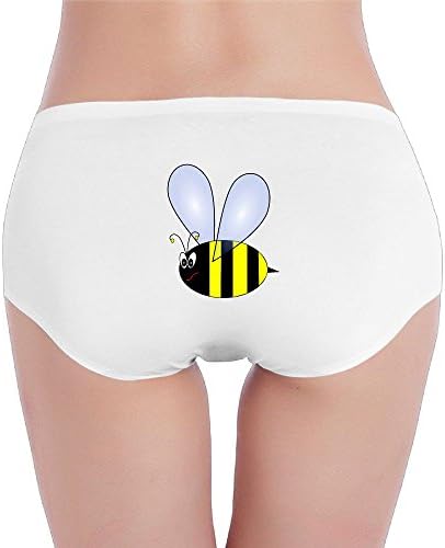 Lasong Cute Bee Women's Low-waisted Panties S White