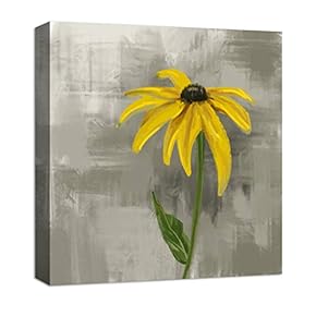 Canvas Wall Art Abstract Beautiful Bunch of Flowers Painting Artwork for Home Prints Framed - 12x12 inches