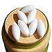 PTFE Magnetic Stirrer Mixer Stir Bars White Color,Olive Shape, (Diameter 8mm,Length 20mm),Pack of 10pcs