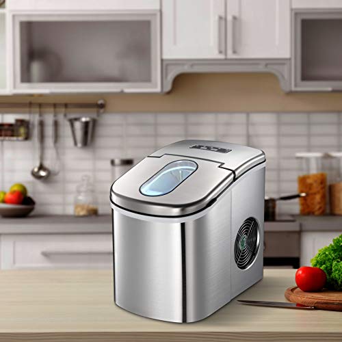 image for Joy Pebble Countertop Ice Maker Machine, 9 Cubes Ready in 6-8 Minutes,