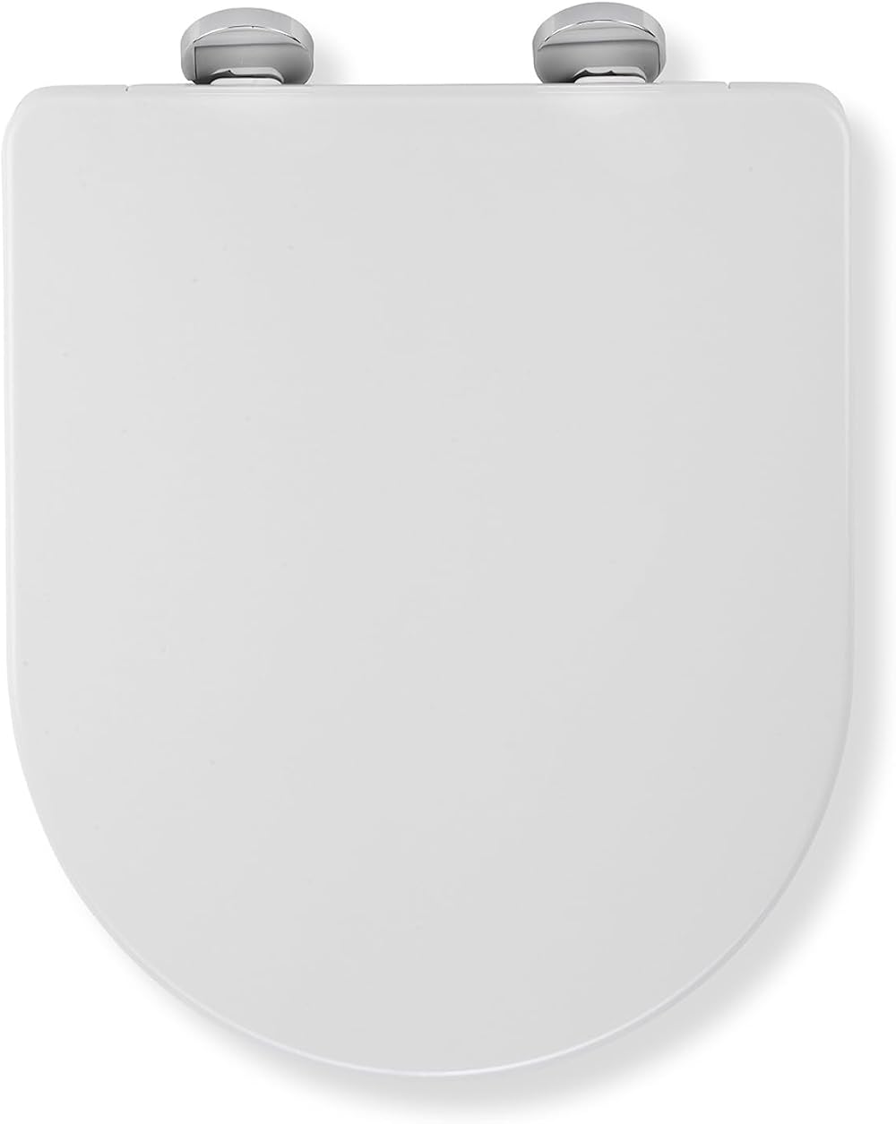Croydex Eyre D Shape Soft Close Toilet Seat with Quick Release Hinges White