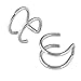 Jovivi 3 Pairs Men Women Stainless Steel Ear Cuffs Non-Pierced Clip On Wrap Earrings Fake Ear Cartilage Cuff Earrings