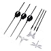 Homemory Set of 3 Solar Garden Lights Outdoor Decorative, Solar-Powered Hummingbird Lights, Dragonfly Lights, and Butterfly Lights, Color Changing, Rechargeable and Wireless Solar Garden Stakes
