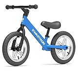 Swagtron K3 12″ No-Pedal Balance Bike for Kids Ages 2-5 Years | Air-Filled Rubber Tires | 7 lbs Lightweight | 12″~16″ Height Adjustable Seat | ASTM-Certified