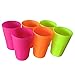 Azzurodirect 12oz Break-Resistant BPA-free Kids Plastic Tumbler, Set of 6 in 3 Assorted Colors