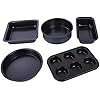 5-Piece-Bakeware-Set-Baking-Equipment-Non-Stick-with-Muffin-Tray-Oven-Tray-Cake-Pan-Loaf-Pan-and-Spring-Form-Cake-Tin 5-Piece Bakeware Set Baking Equipment Non Stick - with Muffin Tray, Oven Tray, Cake Pan, Loaf Pan and Spring Form Cake…