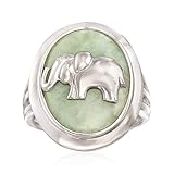 Ross-Simons Jade Elephant Ring in Sterling